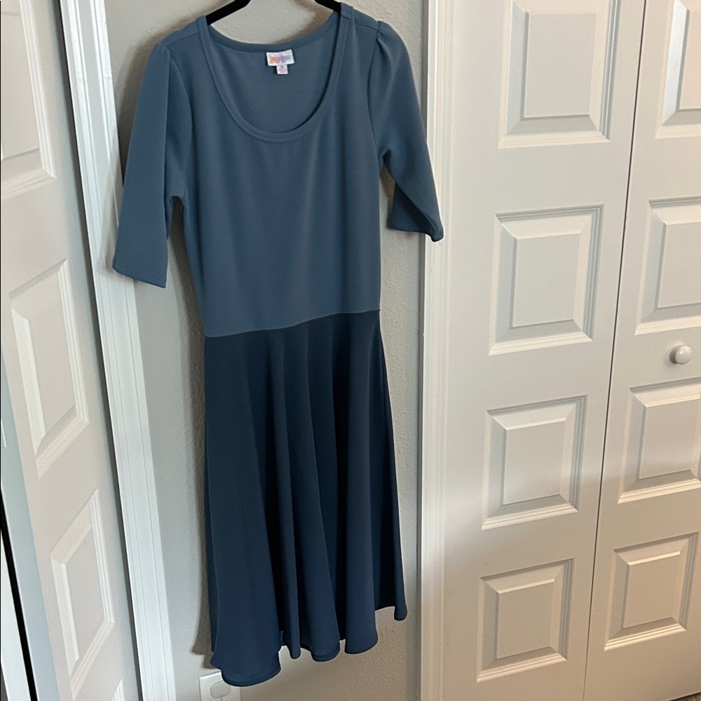 LuLaRoe Classic Blue Knit Top